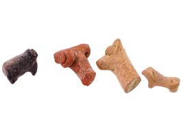 ANCIENT ROMAN HELLENISTIC CLAY TOY ANIMAL FIGURES