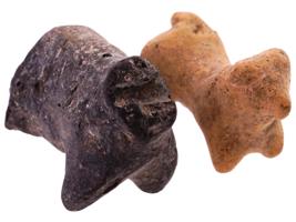 ANCIENT ROMAN HELLENISTIC CLAY TOY ANIMAL FIGURES