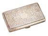 ANTIQUE BRITISH ENGRAVED SILVER SNUFF BOX C 1860 PIC-0