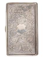 ANTIQUE BRITISH ENGRAVED SILVER SNUFF BOX C 1860