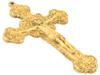 ANTIQUE FRENCH 19TH C DOUBLE SIDED ORMOLU CROSS PIC-2