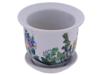 WINTERTHUR CHINOISERIE MINIATURE FLOWER POT W SAUCER PIC-0