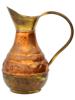 ANTIQUE DUTCH COPPER AND GILT BRASS WATER JUG PIC-2