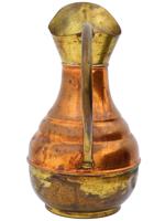 ANTIQUE DUTCH COPPER AND GILT BRASS WATER JUG