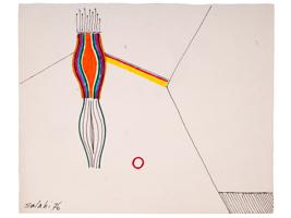 IBRAHIM EL-SALAHI 1976 SUDANESE MODERNIST DRAWING