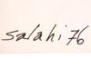 IBRAHIM EL-SALAHI 1976 SUDANESE MODERNIST DRAWING PIC-2