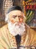 JUDAICA PORTRAIT OF A RABBI OIL PAINTING SIGNED PIC-1