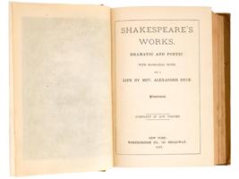 1887 ONE VOLUME EDITION OF WILLIAM SHAKESPEARES WORKS