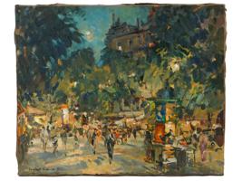 RUSSIAN PARIS STREET PAINTING BY KONSTANTIN KOROVIN