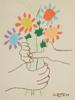 1958 LITHOGRAPH HANDS W FLOWERS AFTER PABLO PICASSO PIC-1