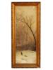 1872 AMERICAN WINTER PAINTING BY JOHN ADAMS PARKER PIC-0