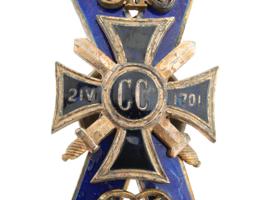 RUSSIAN SILVER 13TH VLADIMIR ULANSKY REGIMENT BADGE