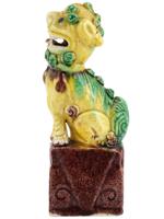 ANTIQUE CHINESE PORCELAIN FOO DOG FIGURINE C 1900