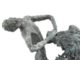 MID CENT AMERICAN BRONZE SCULPTURE BY TAUNI DE LESSEPS