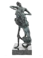 MID CENT AMERICAN BRONZE SCULPTURE BY TAUNI DE LESSEPS