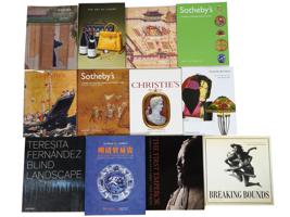 LOT OF CHRISTIES AND SOTHEBYS ART AUCTION CATALOGS