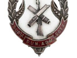 SOVIET RED ARMY SILVER FINNISH RED COMMANDERS BADGE