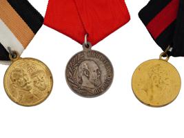 ANTIQUE RUSSIAN EMPIRE HISTORICAL AND MILITARY MEDALS