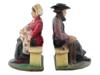 ANTIQUE CAST IRON AMISH COUPLE DOOR STOPPERS PIC-4