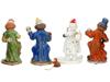 FOUR VINTAGE PORCELAIN CLOWN FIGURINES C 1980 PIC-3