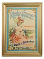 ORIGINAL FRENCH SPARKLING WATER AD LITHOGRAPH POSTER