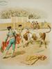 C 1900 FRENCH POSTER CAFES RAOUL SPANISH BULLFIGHT PIC-1