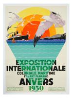 ART DECO POSTER EXPOSITION INTERNATIONAL ANVERS 1930