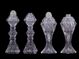 VINTAGE CUT CRYSTAL DINNERWARE AND SALT SHAKERS