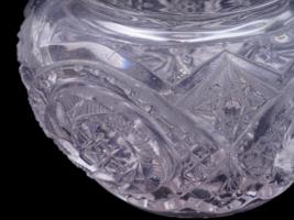 ANTIQUE STERLING SILVER AND CUT GLASS DRESSER JAR