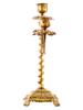 EARLY 20TH C GILT BRASS THREE LIGHT CANDELABRUM PIC-2