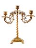 EARLY 20TH C GILT BRASS THREE LIGHT CANDELABRUM PIC-3