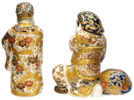 ANTIQUE JAPANESE MEIJI SATSUMA PORCELAIN FIGURES