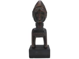 WEST AFRICAN BAULE HEDDLE PULLEY KONO HEAD FIGURE