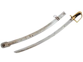 ANTIQUE POLISH OFFICERS SWORD BY A. MANN IN SCABBARD