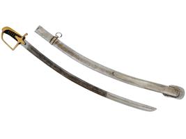 ANTIQUE POLISH OFFICERS SWORD BY A. MANN IN SCABBARD