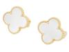 VAN CLEEF ALHAMBRA 18K GOLD MOTHER OF PEARL EARRINGS PIC-1