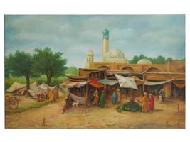 RUSSIAN ORIENTAL OIL PAINTING BY RICHARD ZOMMER