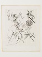 1922 RUSSIAN ABSTRACT ENGRAVING BY WASSILY KANDINSKY