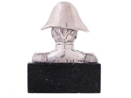 ANTIQUE HANAU SILVER BUST OF NAPOLEON BONAPARTE