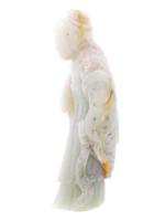 ANTIQUE CHINESE HAND CARVED JADE FIGURE OF GUANYIN