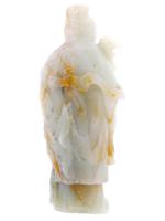 ANTIQUE CHINESE HAND CARVED JADE FIGURE OF GUANYIN