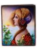 ART NOUVEAU GERMAN SILVER ENAMEL MATCHBOX SIGNED PIC-1