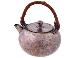 VINTAGE JAPANESE SILVER HAMMERED LIDDED TEAPOT