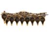 ANTIQUE JUDAICA GILT BRASS MENORAH CANDLE HOLDER PIC-4