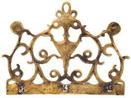 ANTIQUE JUDAICA GILT BRASS MENORAH CANDLE HOLDER