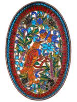 RUSSIAN SILVER PLIQUE A JOUR ENAMEL TRAY C 1900