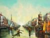 LANDSCAPE VIEW OF VENICE OIL PAINTING BY PERRETTI PIC-1