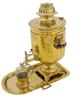 ANTIQUE RUSSIAN BRASS SAMOVAR TRAY AND CUP HOLDER PIC-0