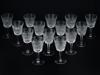 MID CENTURY WATERFORD CRYSTAL CUT WINE GLASSES PIC-0