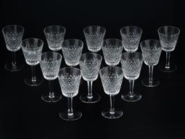 MID CENTURY WATERFORD CRYSTAL CUT WINE GLASSES